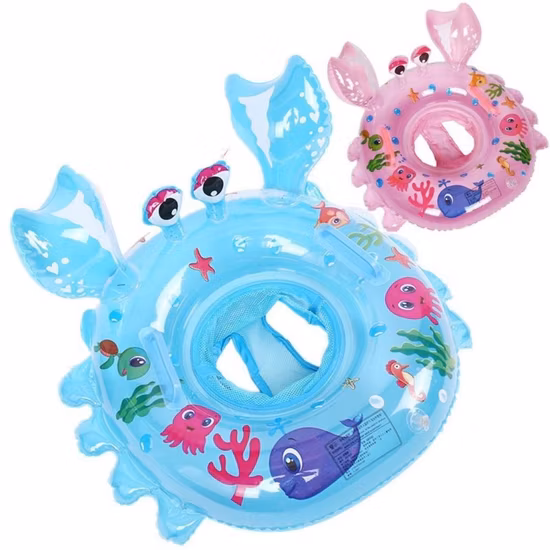 Swimming Ring Cute Cartoon Crab Shaped Swimming Ring Toddler Floating Inflatable Seat Bl20881