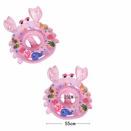 Swimming Ring Cute Cartoon Crab Shaped Swimming Ring Toddler Floating Inflatable Seat Bl20881