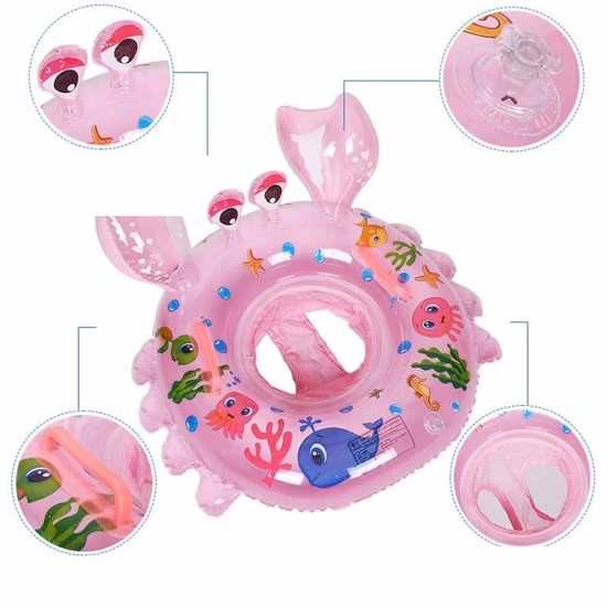 Swimming Ring Cute Cartoon Crab Shaped Swimming Ring Toddler Floating Inflatable Seat Bl20881