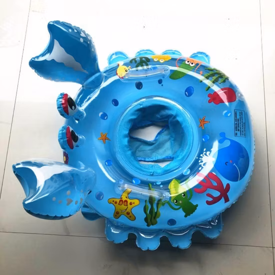 Anel de natação bonito dos desenhos animados em forma de caranguejo anel de natação criança flutuante assento inflável bl20881