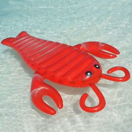 Flutuadores infláveis ​​para piscina, flutuador inflável criativo em forma de lagosta, espreguiçadeira de água para adultos Wyz20938
